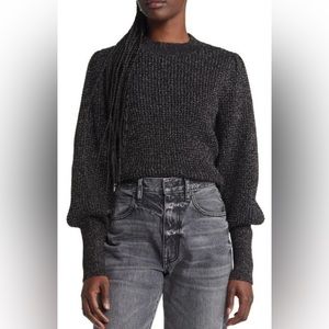 Treasure & Bond Black Peekaboo Long Sleeve Sweater Size XS (0-2) NWT